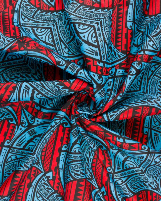 Polynesian fabric ITOITO Blue - Tissushop